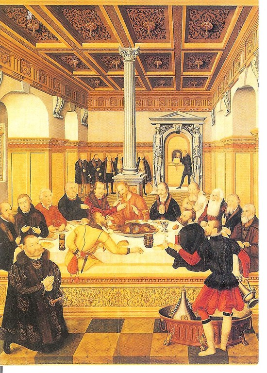 Lukas Cranach d.J., Fürstenabendmahl, 1565, Residenzkirche St. Marien (Dessau).