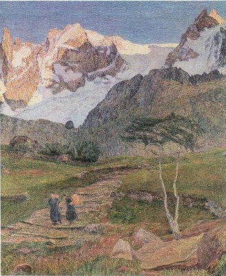 Giovanni Segantini (1858–1899), Alpen-Triptychon: Werden, Detail, 1898–1899, Öl auf Leinwand, St. Moritz, Segantini-Museum http://www.segantini-museum.ch.