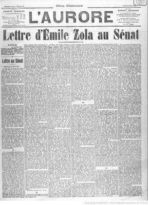 L'Aurore, Lettre au Sénat IMG