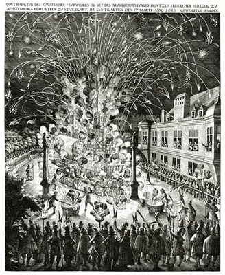 Feuerwerk anlässlich der Taufe von Herzog Friedrich zu Württemberg-Neuenstadt 1616 IMG