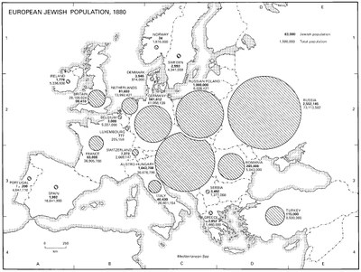 Die jüdische Bevölkerung in Europa im Jahr 1880 IMG