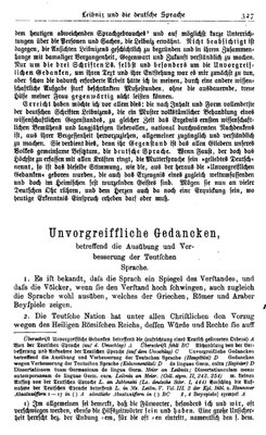 Titelblatt Leibniz - Unvorgreiffliche Gedancken, betreffend die Ausübung und Verbesserung der Teutschen Sprache