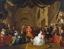 William Hogarth (1697–1764): The Beggar’s Opera, Scene V, ca. 1728, 56 × 72,5 cm, oil on canvas, Tate Gallery, London, source: The Yorck Project: 10.000 Meisterwerke der Malerei. DVD-ROM, 2002. ISBN 3936122202. Distributed by DIRECTMEDIA Publishing GmbH. Via Wikimedia Commons, https://commons.wikimedia.org/wiki/File:William_Hogarth_016.jpg. Public Domain. 