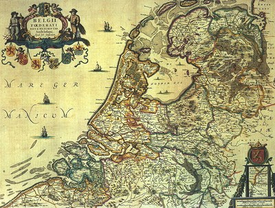 Landkarte der Republik der Sieben Vereinigten Provinzen 1658 IMG