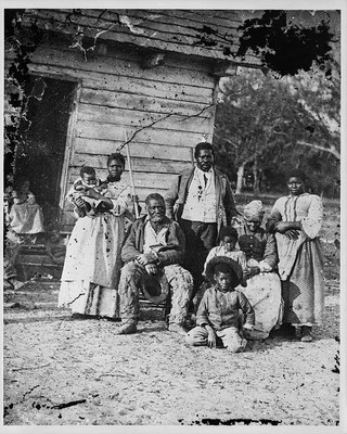 Fünf Generationen von Sklaven in Beaufort, South Carolina, 1862